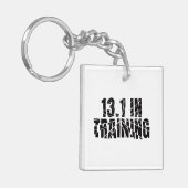 13.1 In opleiding met een halfslager gebroken glas Sleutelhanger (Voorkant Links)