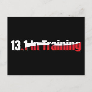 13.1 in Training Abstracte halve marathon hardlope Briefkaart