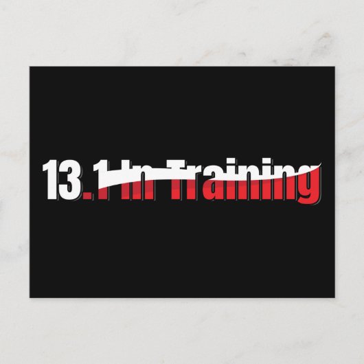 13.1 in Training Abstracte halve marathon hardlope Briefkaart (Voorkant)