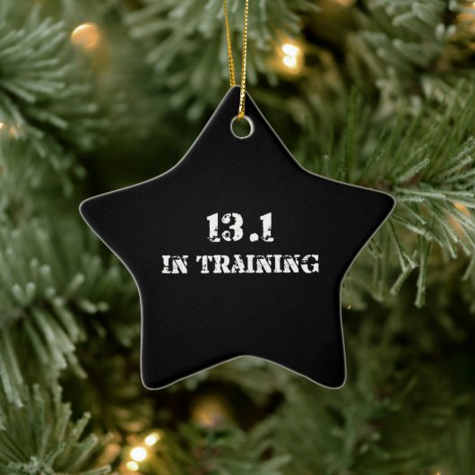 13.1 in Training Half Marathon Race - Running Keramisch Ornament (Boom)