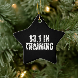 13.1 in training halve marathon lopen gebroken woo keramisch ornament