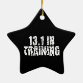 13.1 in training halve marathon lopen gebroken woo keramisch ornament (Achterkant)