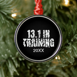 13.1 in training halve marathon lopen gebroken woo metalen ornament