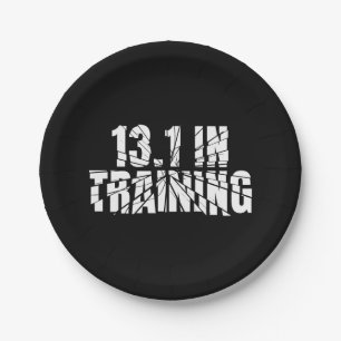 13.1 in training halve marathon lopen gebroken woo papieren bordje