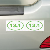 13.1 lichtgroen bumpersticker (Op auto)