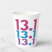 13.1 Marathonloper - Halve Marathon Runner thema Papieren Bekers (Achterkant)