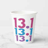 13.1 Marathonloper - Halve Marathon Runner thema Papieren Bekers (Voorkant)