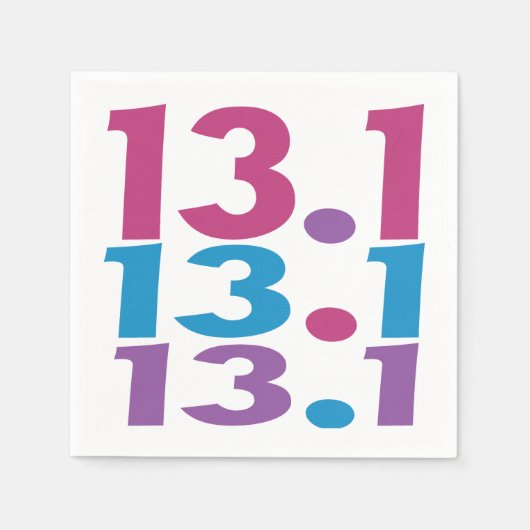 13.1 Marathonloper - Halve Marathon Runner thema Servet (Voorkant)