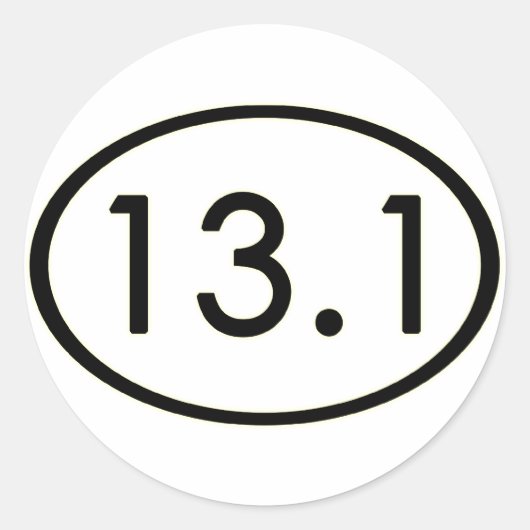 13,1 mijl Sticker (Voorkant)