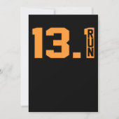 13,1 mille met een halve marathonlooplover bedankkaart (Voorkant)