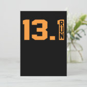 13,1 mille met een halve marathonlooplover bedankkaart (Staand voorkant)