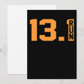 13,1 mille met een halve marathonlooplover bedankkaart (Voorkant / Achterkant)