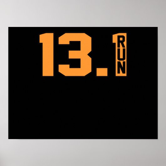 13,1 mille met een halve marathonlooplover poster (Voorkant)