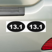 13.1 ovaal bumpersticker (Op auto)