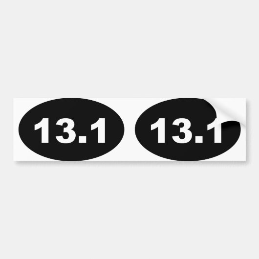 13.1 ovaal bumpersticker (Voorkant)