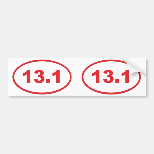 13.1 rood bumpersticker (Voorkant)