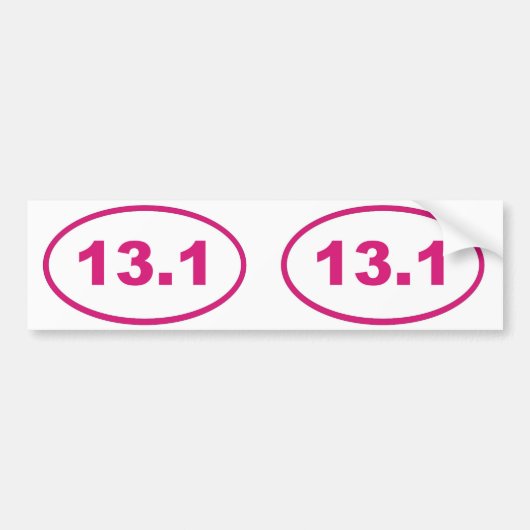 13.1 roze magenta bumpersticker (Voorkant)