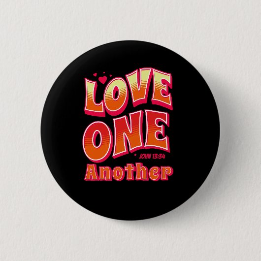 13:34 Liefde Een andere John Ronde Button 5,7 Cm (Voorkant)