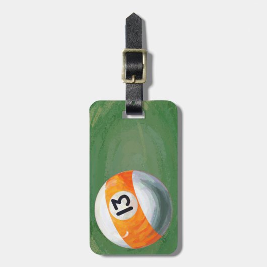 13 Ball Bagagelabel (Voorkant verticaal)