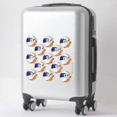 13 basketball sticker set blue orange team colors  (Koffer)