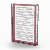 13 beginselen van de joodse geloofsovertuiging roz fotoblokken (Rechts)