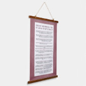 13 beginselen van de joodse geloofsovertuiging roz hangend wandkleed (Gebogen)