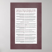 13 beginselen van de joodse trouw van Rambam Poster (Voorkant)