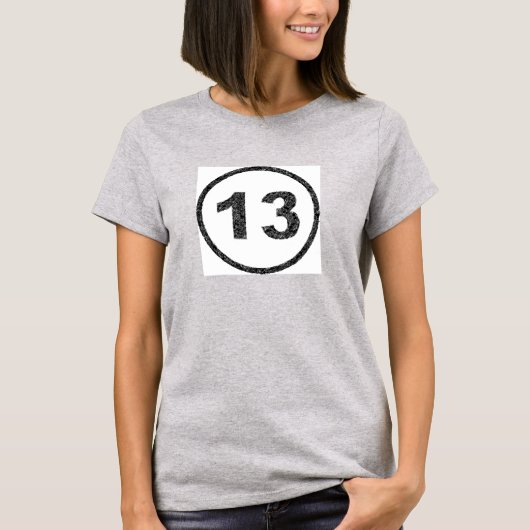 13 biljartbal (zwart) wegspoelen t-shirt (Voorkant)