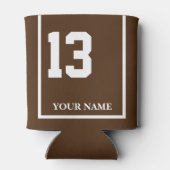 13 Bruin met Witte Paard Zadeldeken Custom Blikjeskoeler (Achterkant)