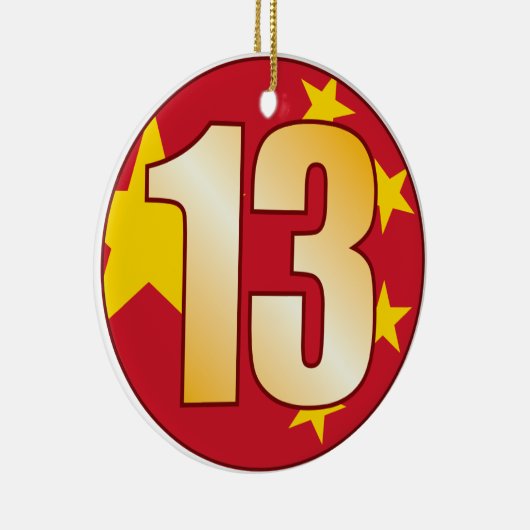 13 CHINA Gold Keramisch Ornament (Rechts)