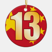 13 CHINA Gold Keramisch Ornament (Voorkant)