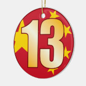 13 CHINA Gold Keramisch Ornament (Links)