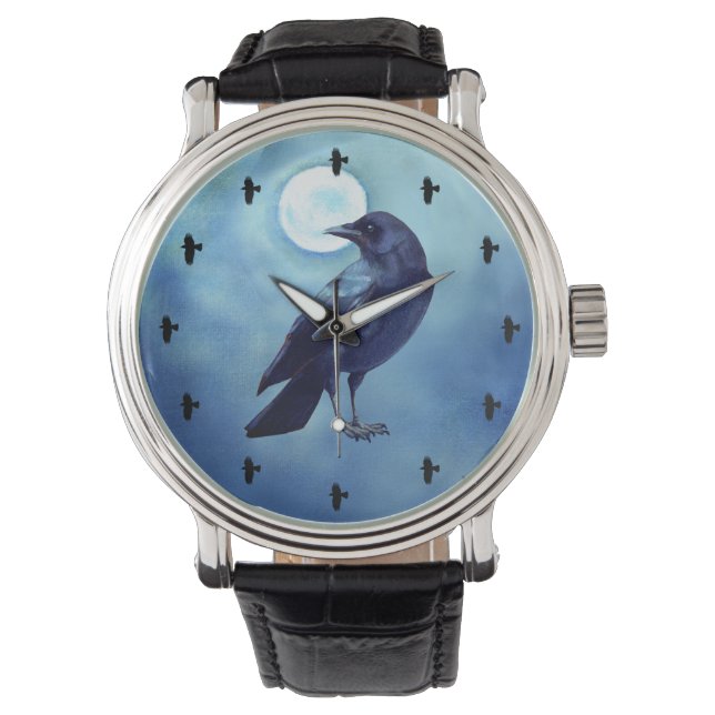 13-Crows Blue Unisex Watch Horloge (Voorkant)