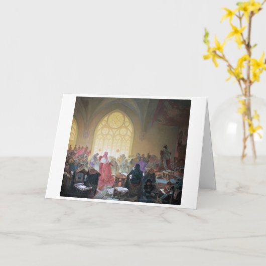 #13 De Hussite King Jiri van Podebrady, Mucha Kaart (Gele Bloem)