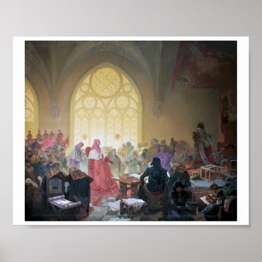 #13 De Hussite King Jiri van Podebrady, Mucha Poster (Voorkant)
