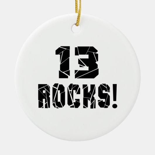 13 Design van rotsen op zaterdag Keramisch Ornament (Voorkant)