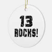 13 Design van rotsen op zaterdag Keramisch Ornament (Links)