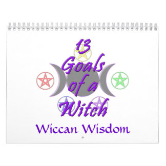 13 Doelstellingen en Wiccan Wisdom-agenda Kalender