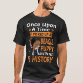 13 Een op een tijd Beagle puppy T-shirt (Voorkant)