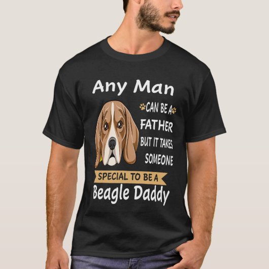 13 Elke Man Beagle Daddy T-shirt (Voorkant)