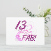 13 en feestdag kaart (Staand voorkant)