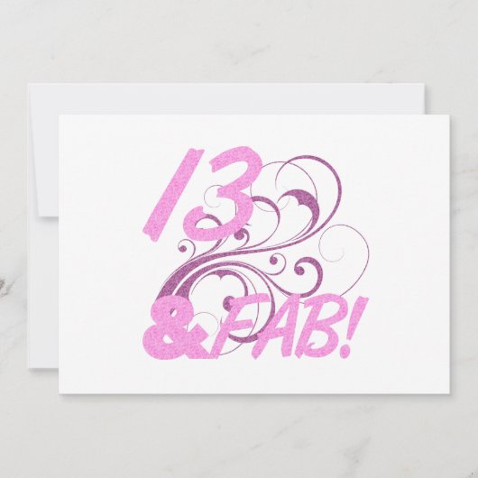 13 en feestdag kaart (Voorkant)