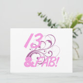 13 en feestdag kaart (Staand voorkant)
