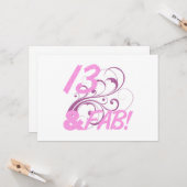 13 en feestdag kaart (Voorkant / Achterkant in situ)