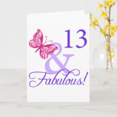 13 en feestdag kaart (Gele Bloem)