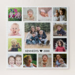13 Familie Foto Collage Creëer Your Ewn Legpuzzel<br><div class="desc">Creëer uw eigen foto-collage puzzel met 13 favoriete afbeeldingen op een witte achtergrond.Personaliseer uw persoonlijke familienaam en vastgestelde datum. De familiefilm collage puzzle is perfect voor solo- of familietijdactiviteit. Jigzaag puzzels helpen je te ontspannen en je stress te verlichten. De laatste trend in zelfzorg is dat puzzels een meditatieve oefening...</div>