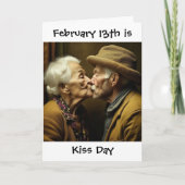 13 februari is Kiss Day Kaart (Voorkant)