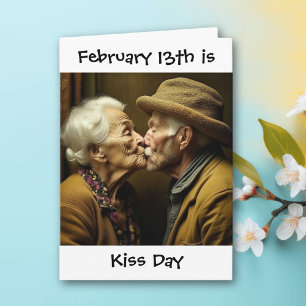 13 februari is Kiss Day Kaart