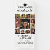 13 Foto Collage Afstuderen Modern Minimaal Wit Spandoek (Verticaal)