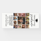 13 Foto Collage Afstuderen Modern Minimaal Wit Spandoek (Horizontaal)